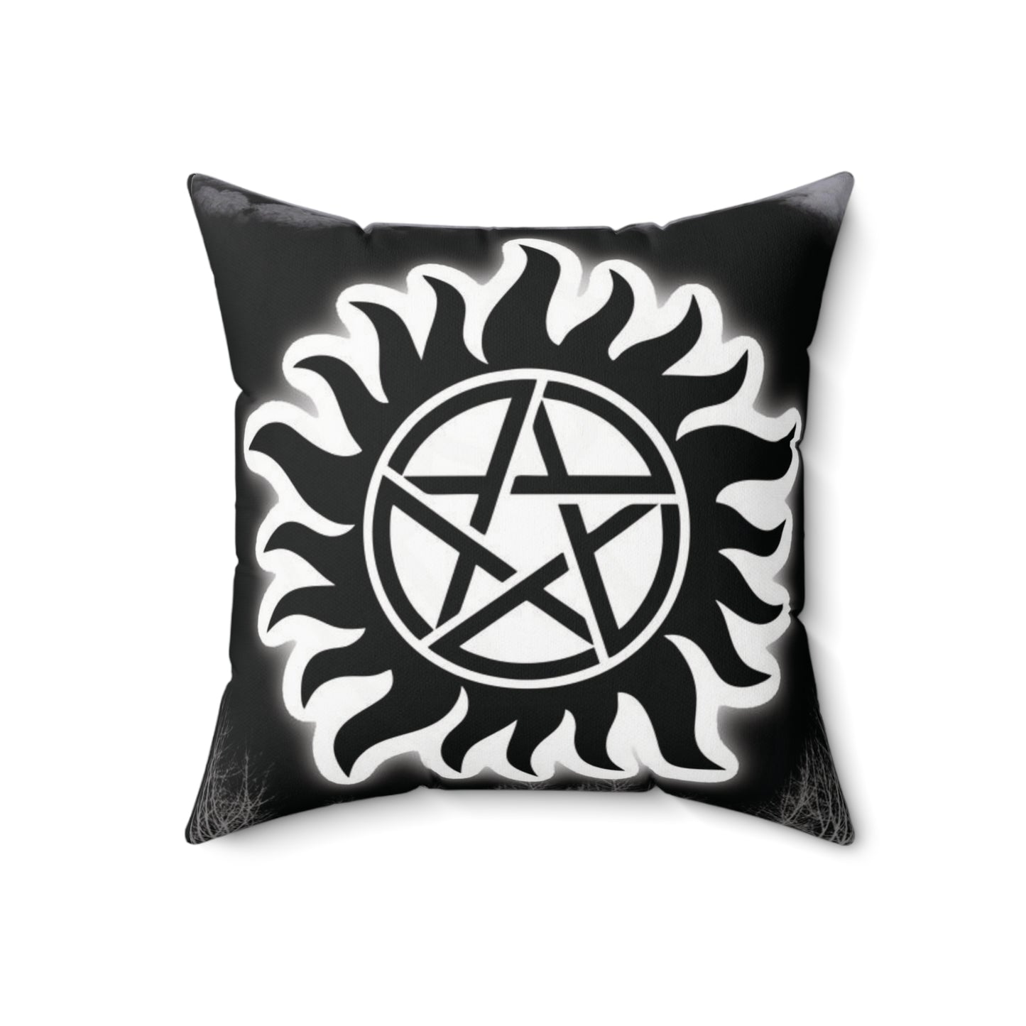 Supernatural Symbol White Pillow
