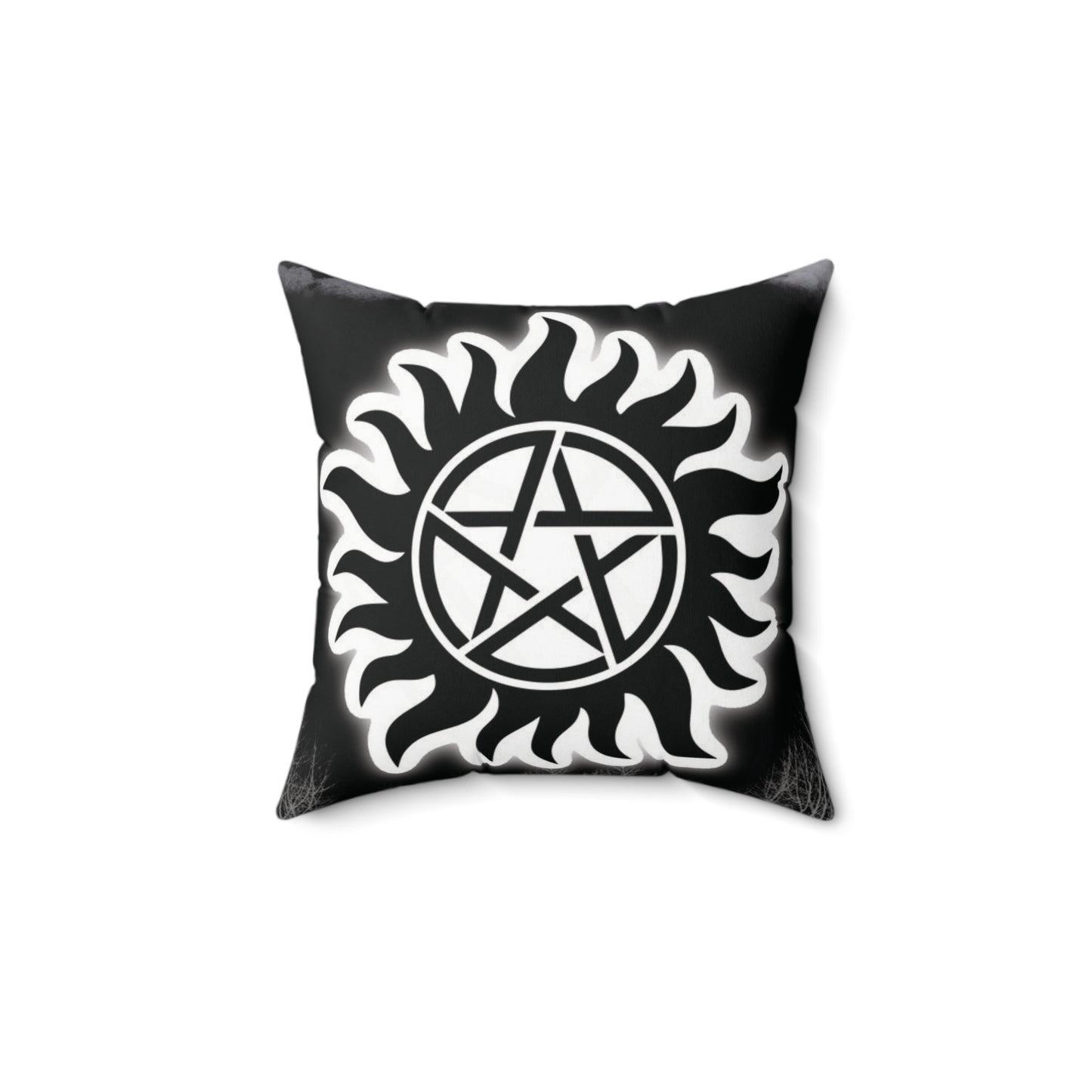 Supernatural Symbol White Pillow