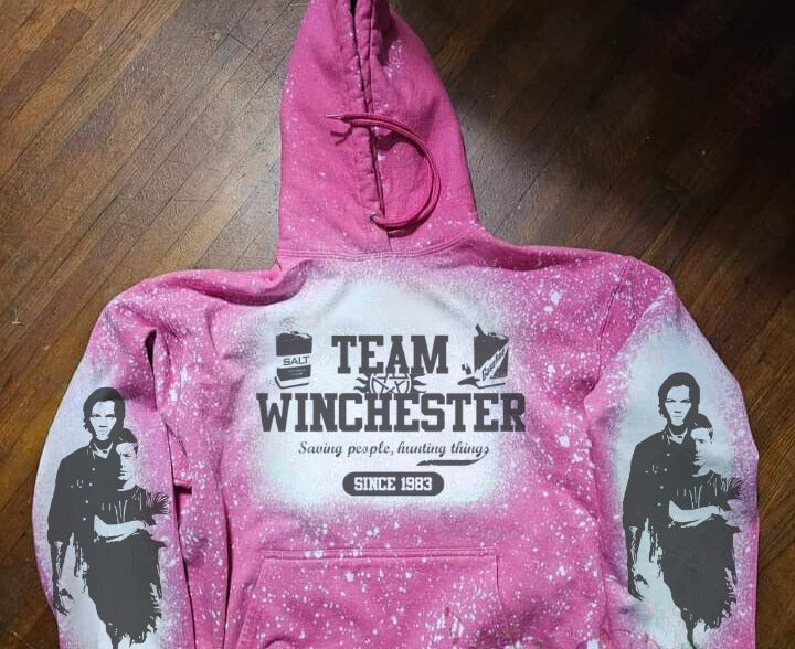 Team Winchester Bleached Hoodie