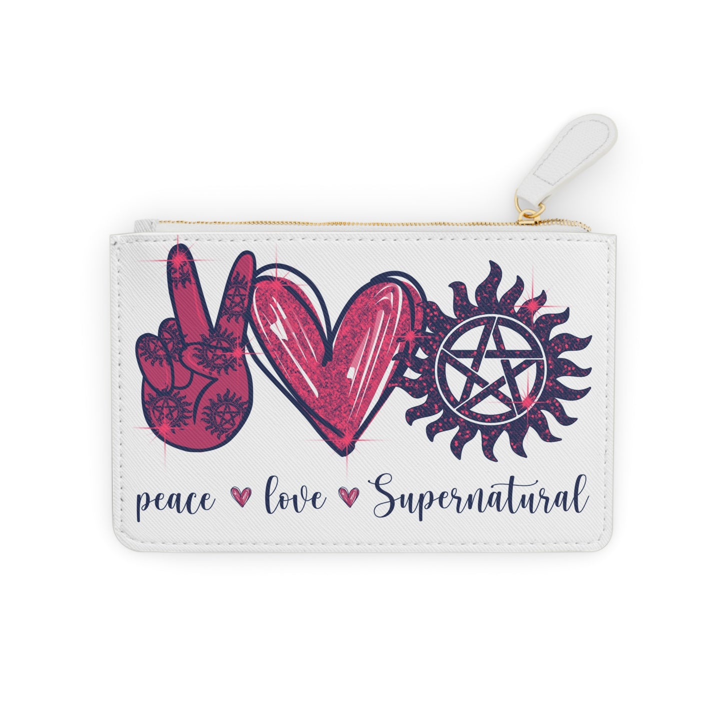 Peace Love Supernatural Mini Clutch Bag