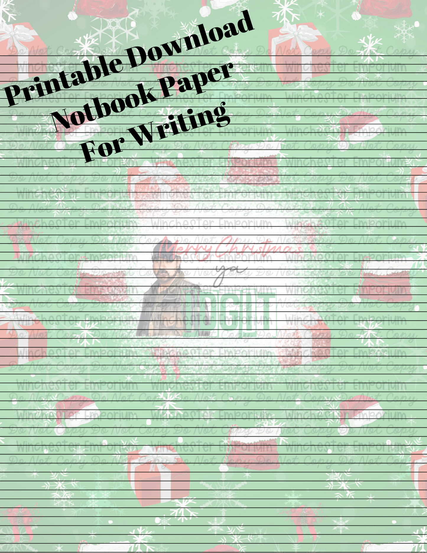 Supernatural Christmas Printable Paper