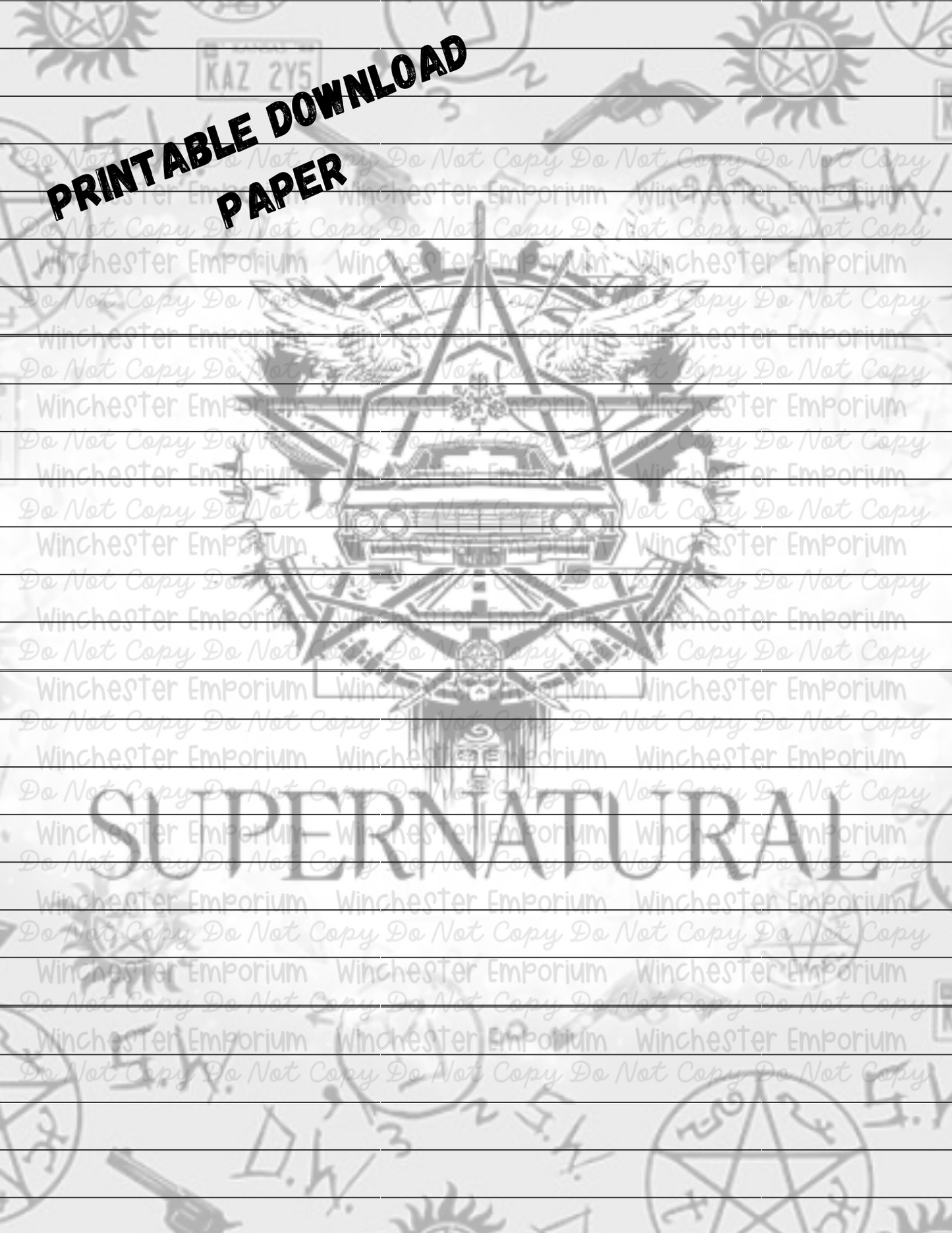Supernatural Printable Paper 7