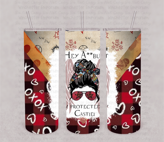 Hey A**butt I'm Protected by Castiel tumbler
