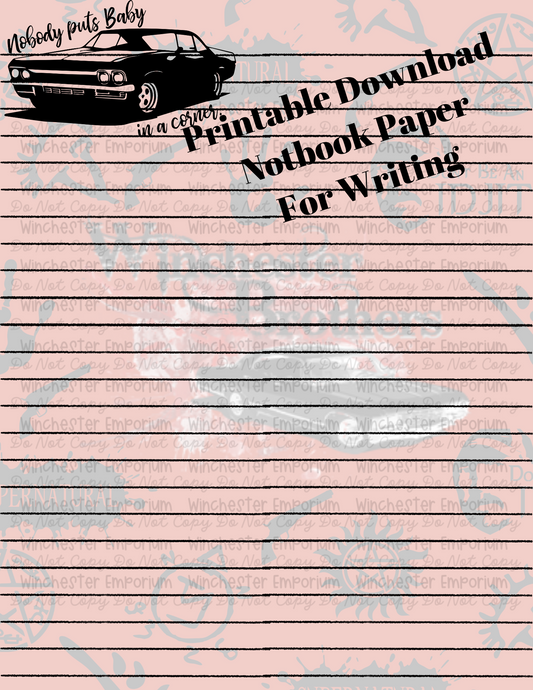 Supernatural Printable Paper 2